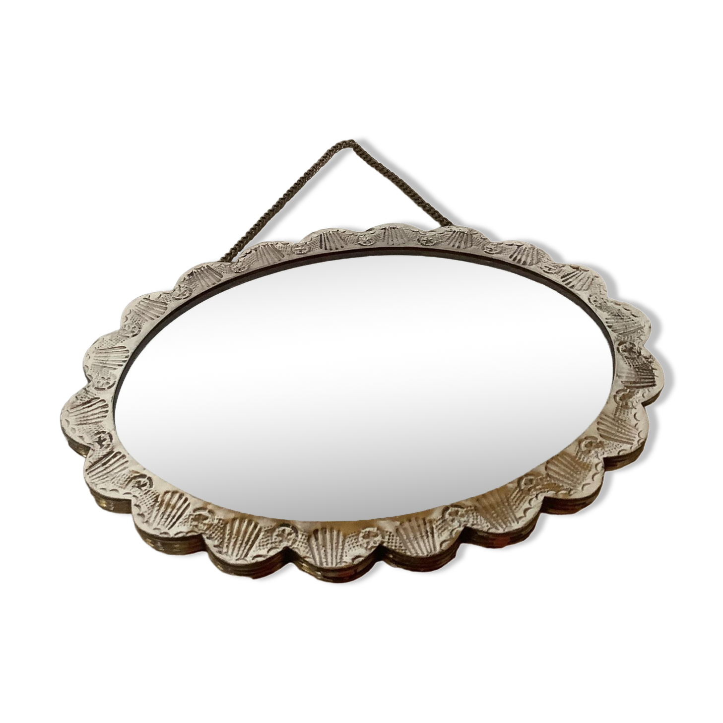 Bridal turkish mirror in silver