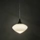 Pair of Space Age Opaline Glass Pendants, Czechoslovakia, 1970s