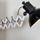 Industrial Black Enamel Scissor Wall Lamp, 1950s