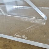 Signed contemporary sculpture, in plexiglass, lucite, 1980s