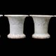Series of 4 old cast iron vases