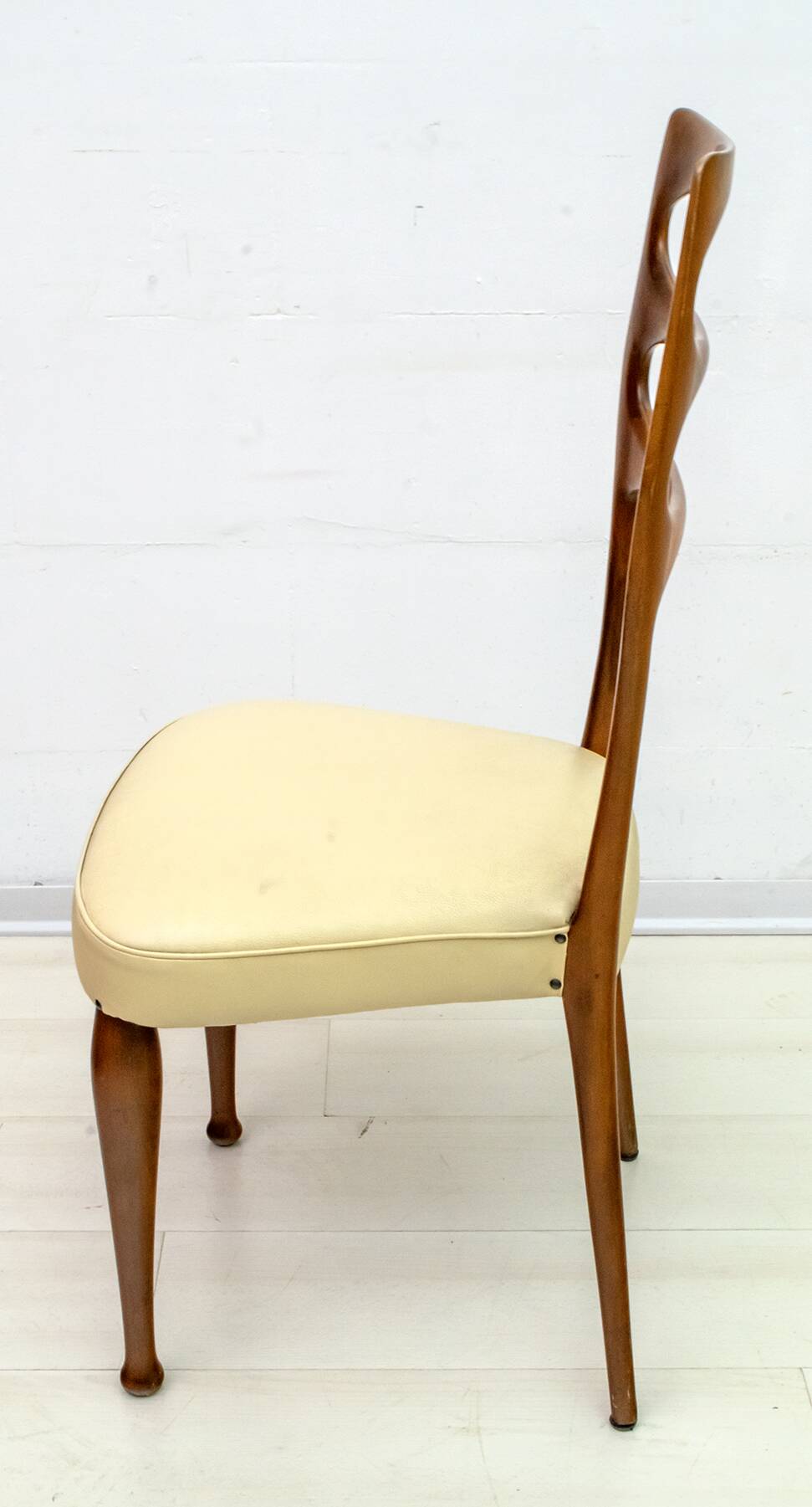 Six Vittorio Dassi Mid-Century Modern Italian Mahogany Dining Chairs, 1950s