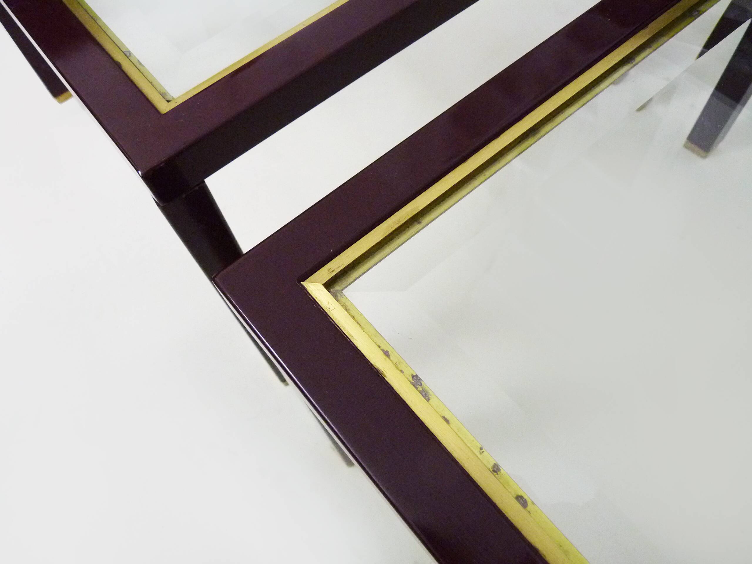 Coffee table and 2 nesting tables set in the style of Pierre Vandel, 1970s