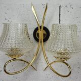 Vintage wall lamp 2 glass lamps.