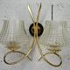 Vintage wall lamp 2 glass lamps.