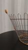Metal and wood harvest basket