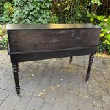 Flat desk louis philippe style in blackened pear tree