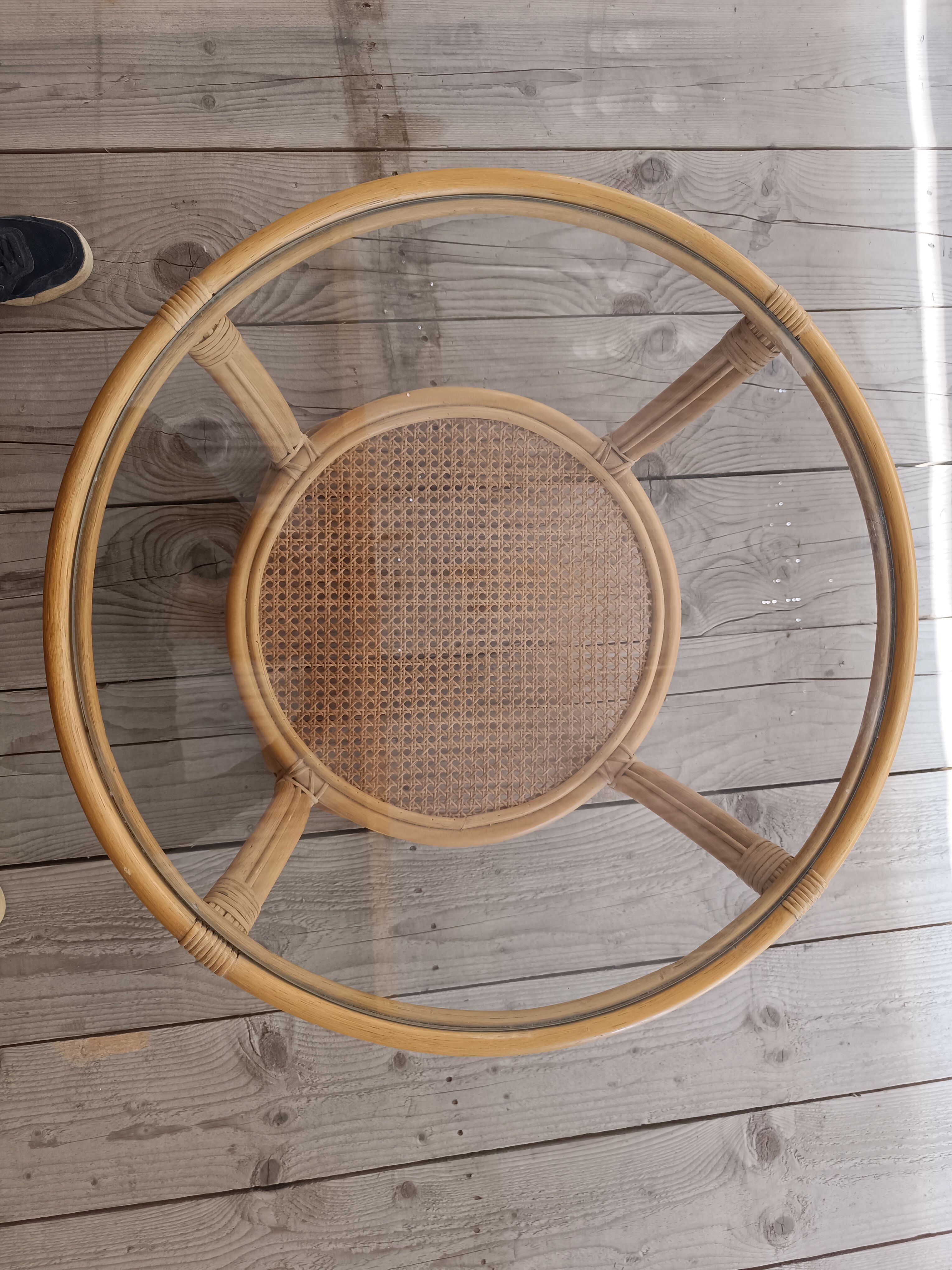 Rattan coffee table