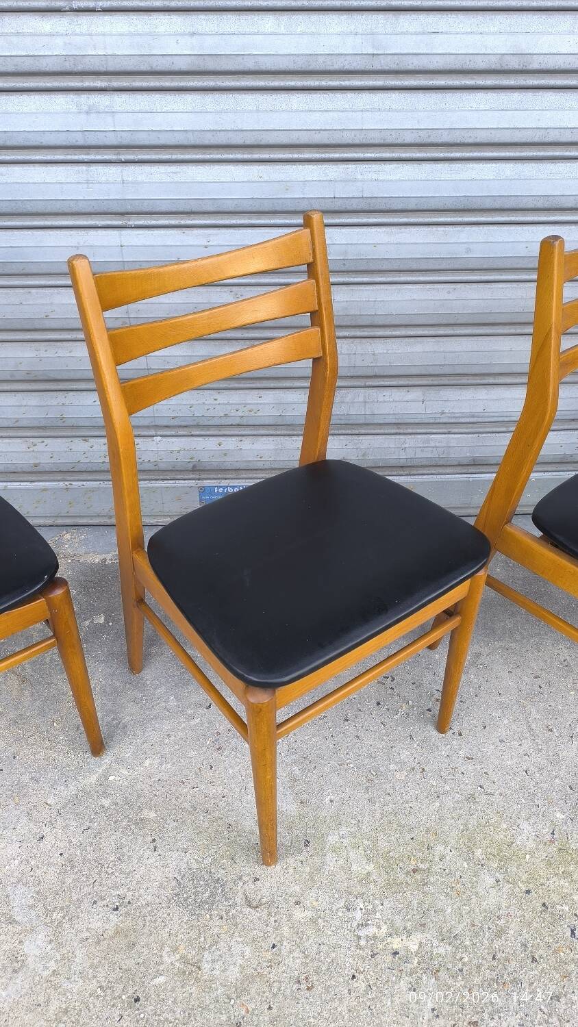 Set of 4 Scandinavian chairs from the 1960s.