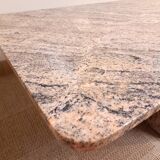 Vintage coffee table in pink marble 70s 80s