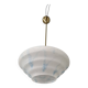 Napako Midcentury Modern Pendant Lamp in Opaline Glass and Brass, Czechoslovakia