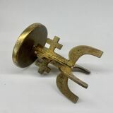 Brutalist bronze candleholder, 1970s