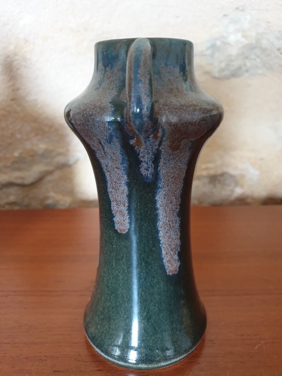 Glassed sandstone vase