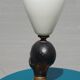 Ceramic lamp bust african woman vintage 1950