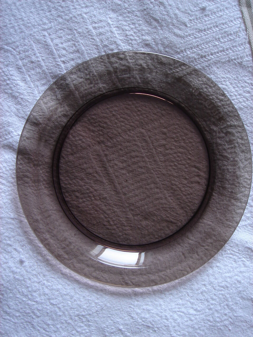 Lot 12 plates Vereco Glass soaked brown vintage brown