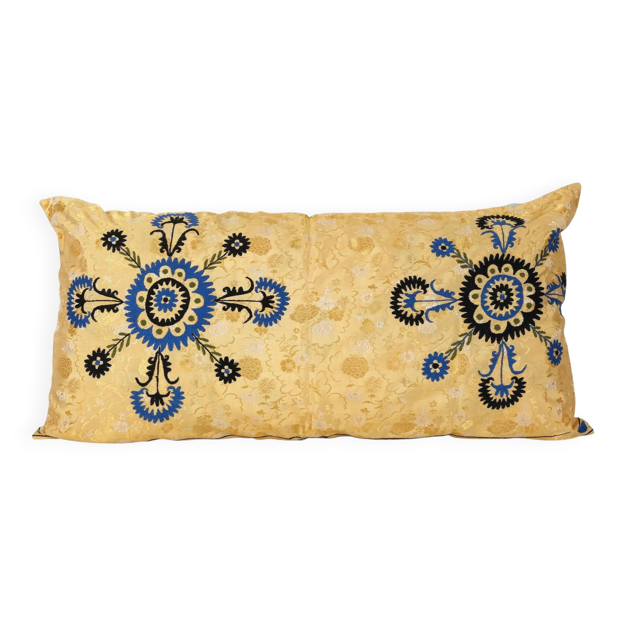 Vintage embroidered cushion cover 109x58 cm