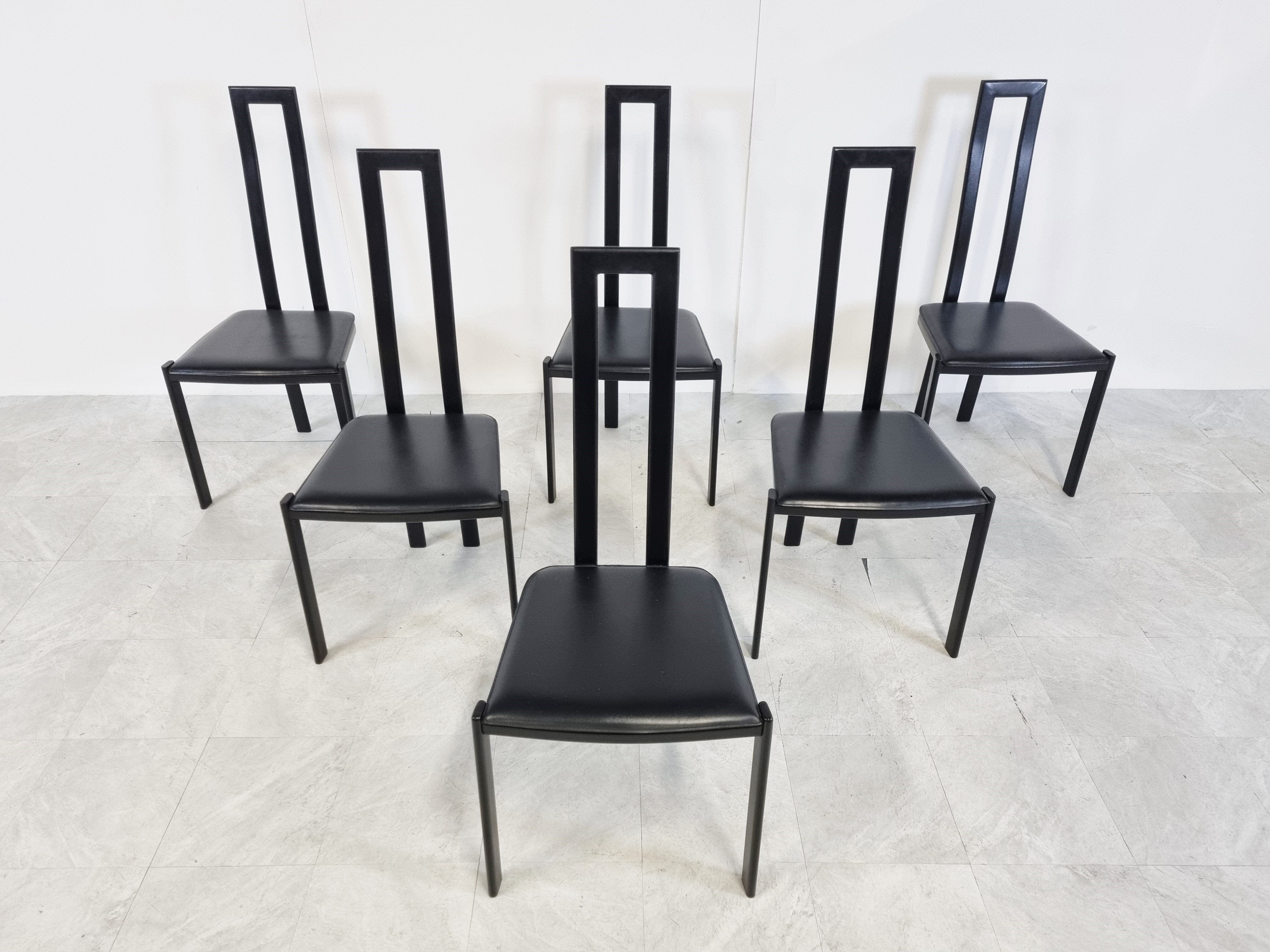 Chaises de salle à manger vintage postmodernes, années 1980
