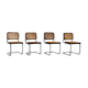 Set of 4 dinning chairs B32 by Marcel Breuer
