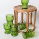 Set of 6 Bormioli tempered glass tumblers, Italy, 1970s
