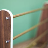 Formica and brass vintage coat rack