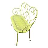 Banquette de jardin en métal fer forgé