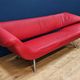 Vintage red leather Leolux Arabella design sofa used