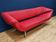Vintage red leather Leolux Arabella design sofa used