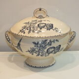 Tureen Sarreguemines & Digoin model Favorite blue
