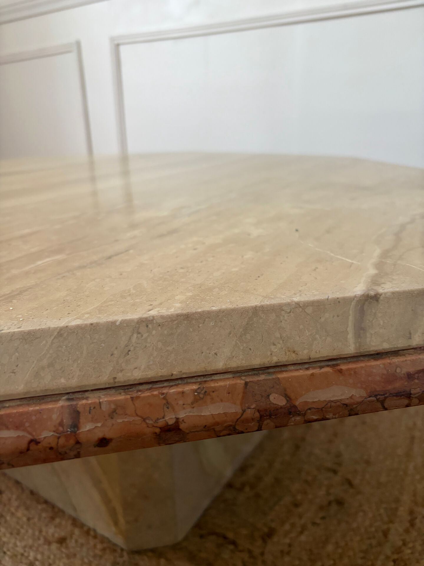 Vintage travertine coffee table