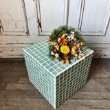 Cube sofa end in mosaic