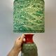 Wireless Jasba table lamp - West German pottery with fish decor | 41 cm