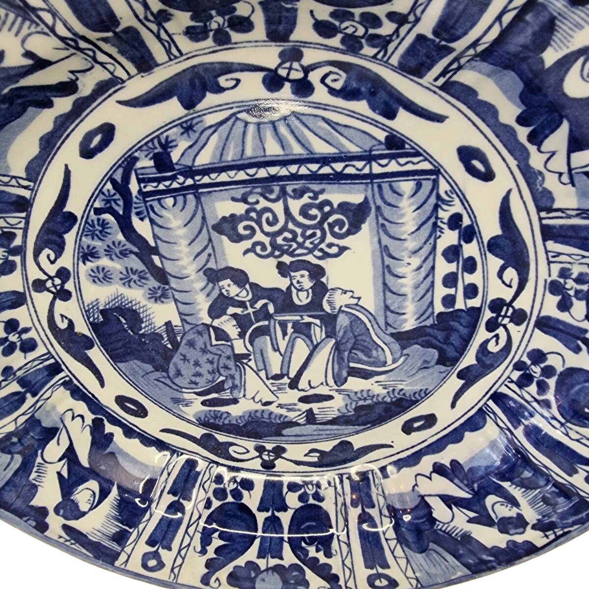 Large Japanese Porcelain Dish, 1950s