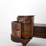 Italian art deco walnut console table, 1930s.