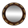Huge 1970s maritime round pine wood wall mirror from Denmark | ∅ 89cm