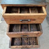 Pair of workshop furniture, solid wood, metal top 1930, 1950