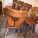 Lot de 6 chaises brutalistes vintage 1960-1980