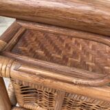 Vintage rattan chiffonier