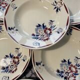 Set of 6 Luneville soup plates