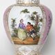Pair of covered Dresden porcelain vases from Helena Wolfsohn's studio