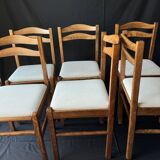 Lot de chaises carré bois Baumann