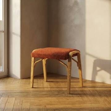 Mid-century bentwood stool by Dřevopodnik Holešov, wooden seating, 1970s