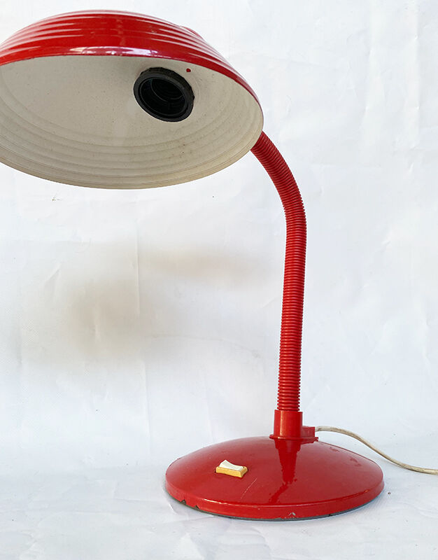 Red desk lamp "Aluminor"
