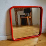 80s red post-modernist mirror dim: 60 x 60 cm
