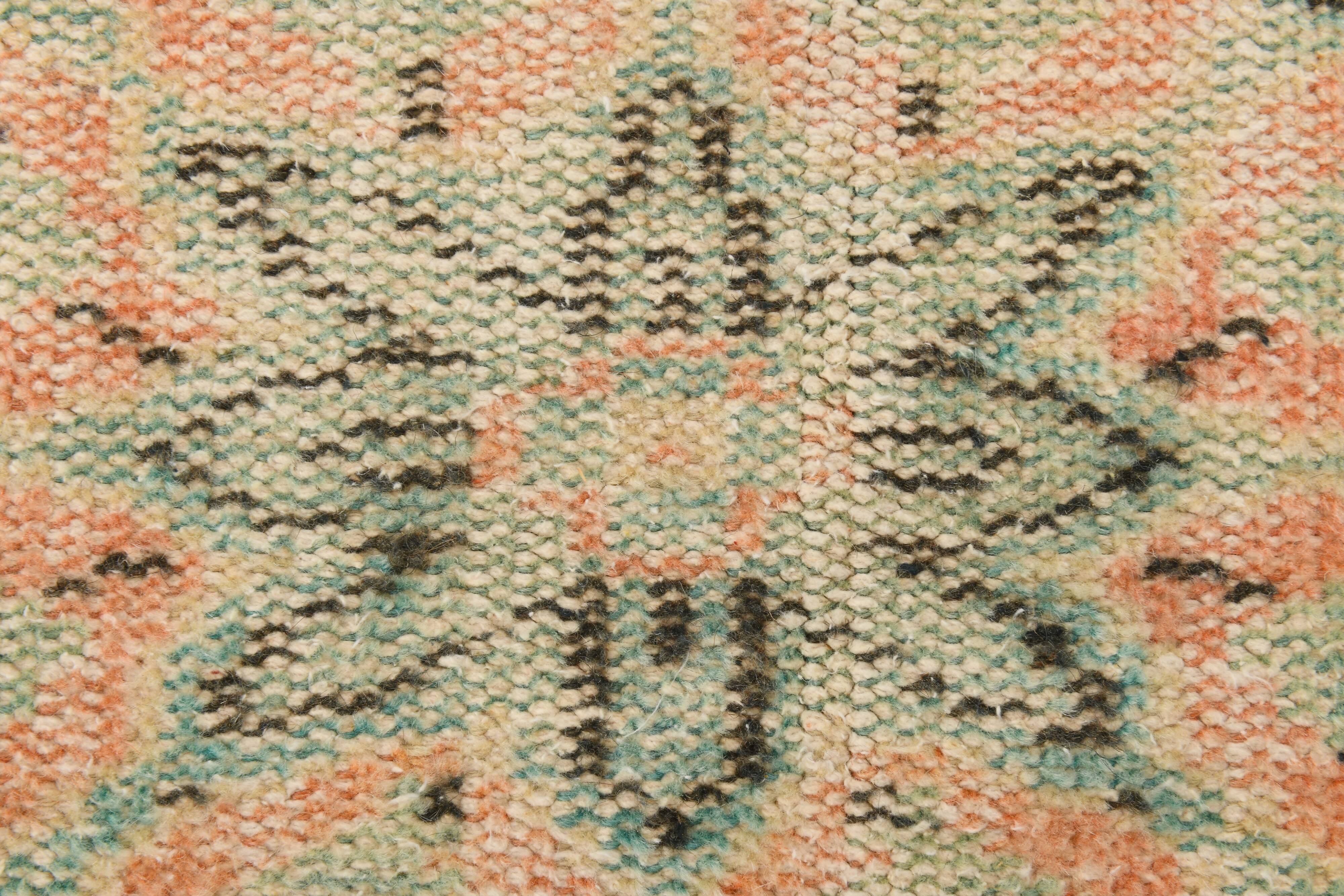 3x10 Peach Orange Vintage Runner Rug 83x296Cm SK 24799