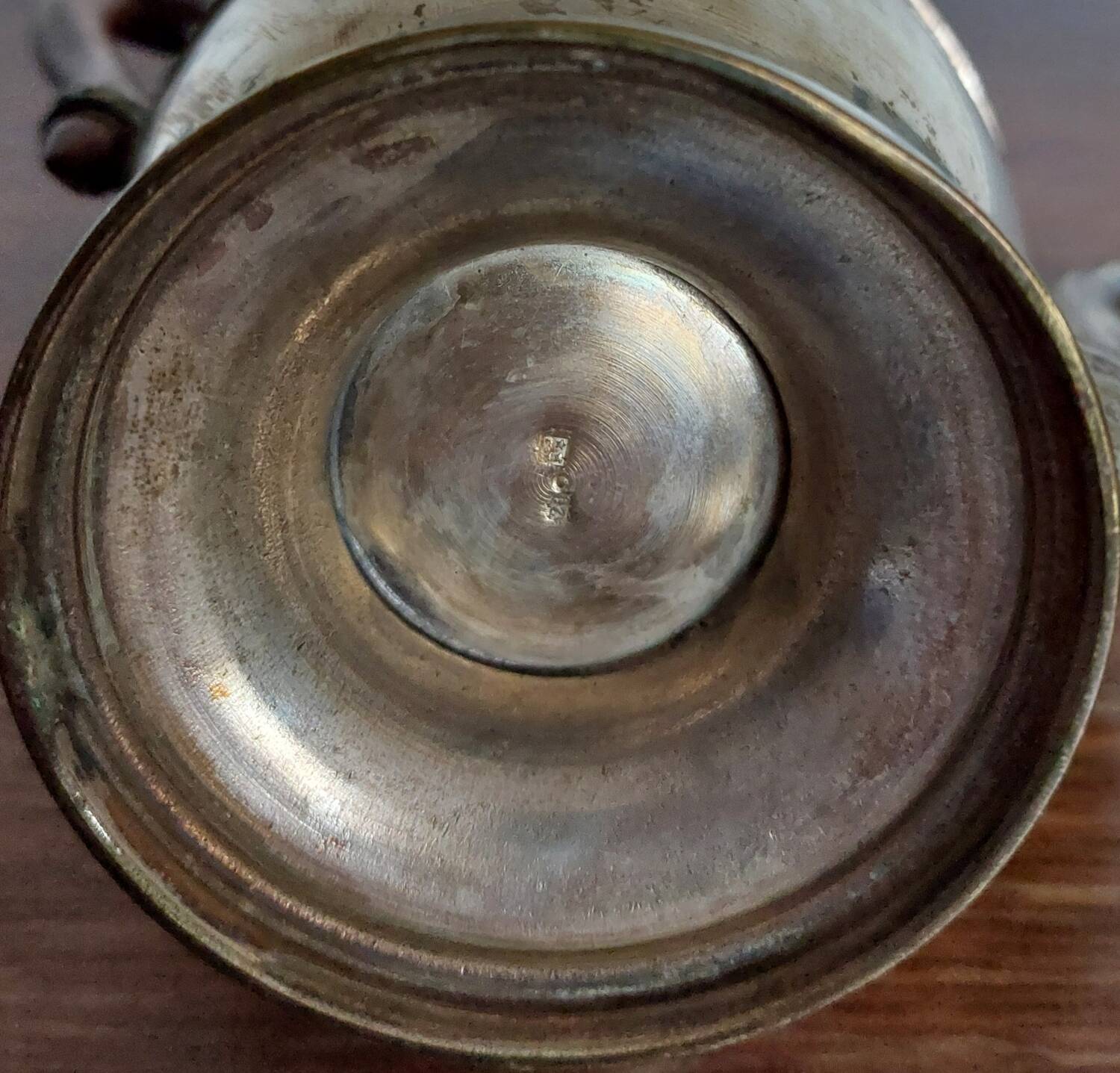 Vintage silver metal teapot