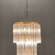 Italian Murano Glass Triedri Prism Chandelier