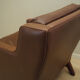Fauteuil en cuir marron, design danois, années 1960, production: Danemark