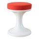 Tabouret tulipe en Plastique et Laine, Rouille, Design Space Age, 1970