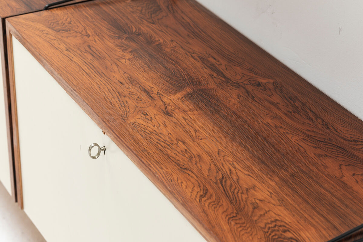 Floating 2-piece wall unit by Nisse Strinning for String, Sweden, 1950s