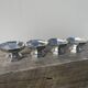 4 stainless steel cups 1970 signed Couzon